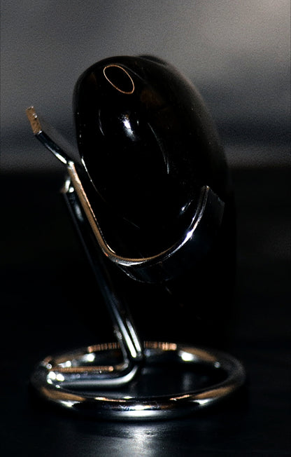 Silver Sheen Black Obsidian Gemstone Carved Heart