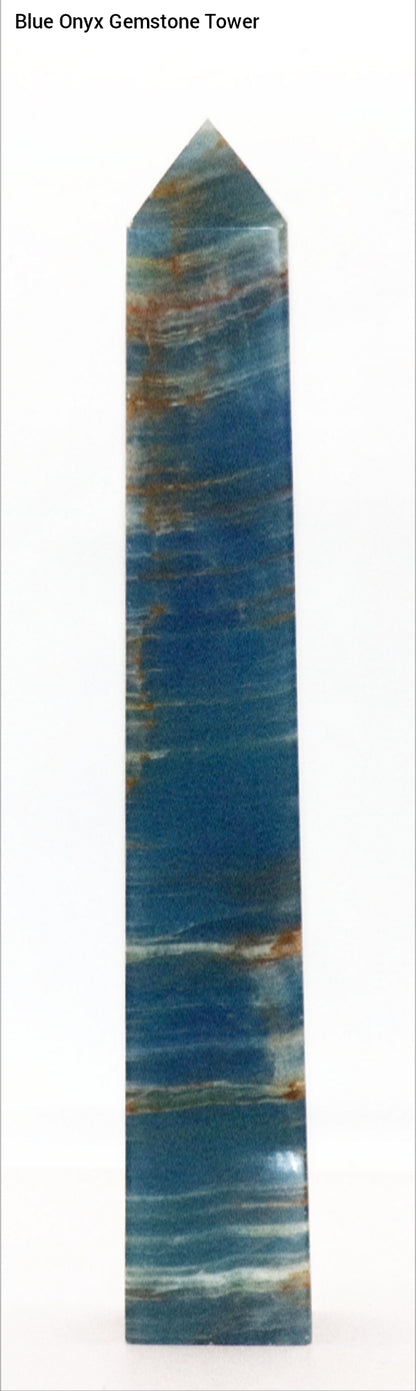 Blue Onyx Gemstone Towers