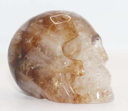Golden Healer Gemstone Carved Skull