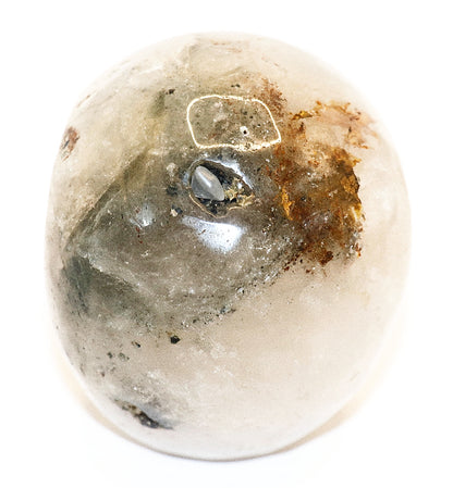 Rare Garden Quartz Gemstone Curved Skull