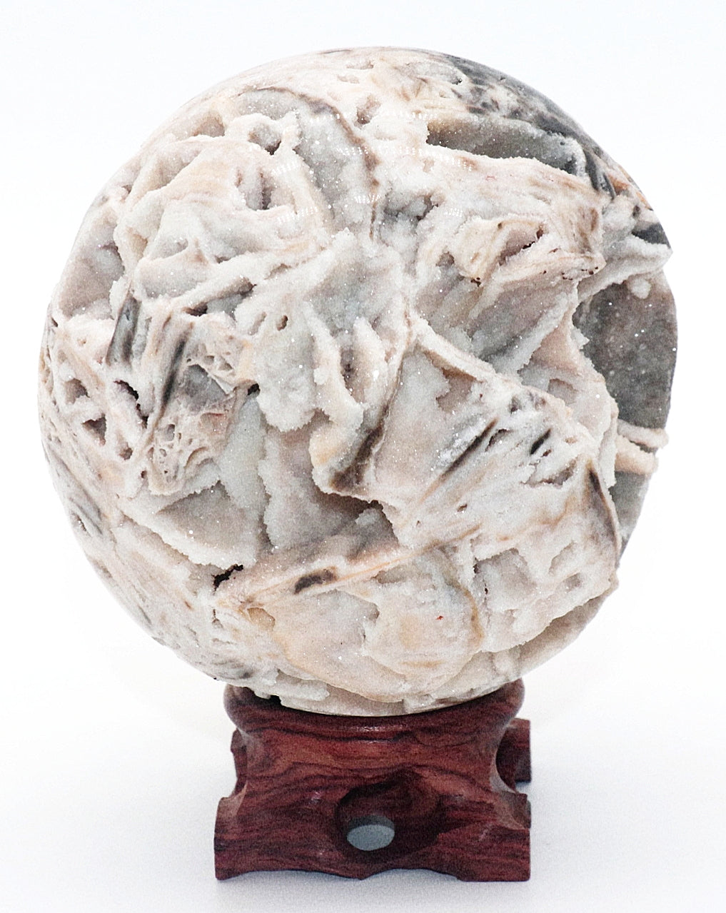 Gemstone Spheres & Stands Sphalerite Gemstone Sphere & Wooden Tree Stand