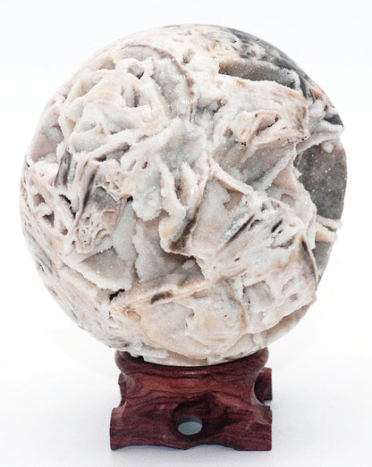 Gemstone Spheres & Stands Sphalerite Gemstone Sphere & Wooden Tree Stand