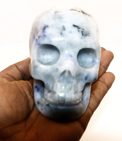 Sodalite Gemstone Carved Skull