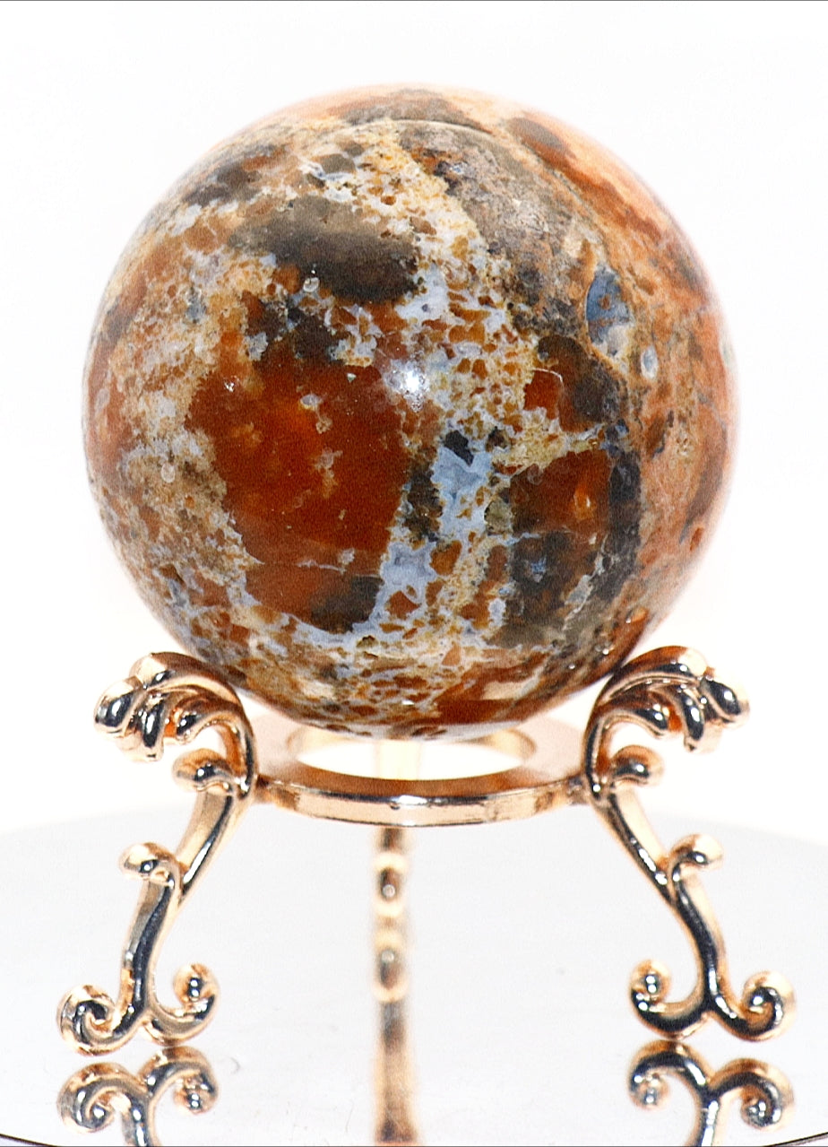 Sunstone Gemstone Sphere & Sphere Stands