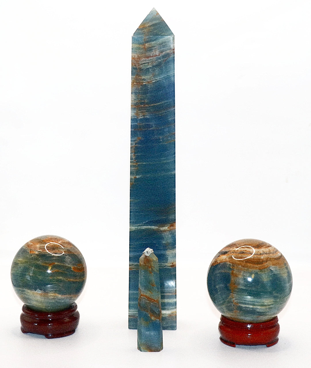 Blue Onyx Gemstone Towers
