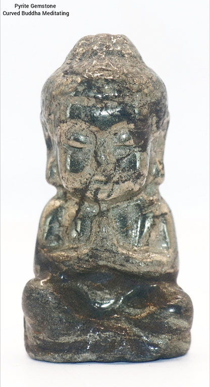 Pyrite Curved Buddha Meditating Gemstone